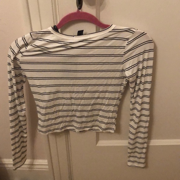 striped buttoned long sleeve t shirt - Picture 2 of 3